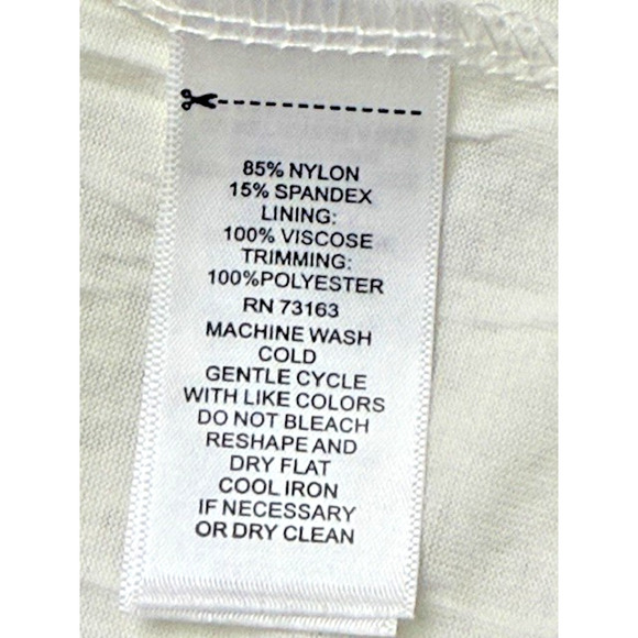 Cable & Gauge Women Lace Blouse Top Large Ruffle Mock Neck Ivory Soft Lining NEW - Picture 13 of 13